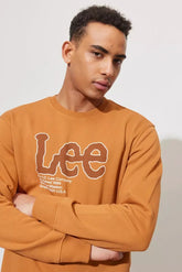 Lee Seasonal Logo Crew SWS Męska Bluza Nadruk Caramel L84QTJ99 112322640